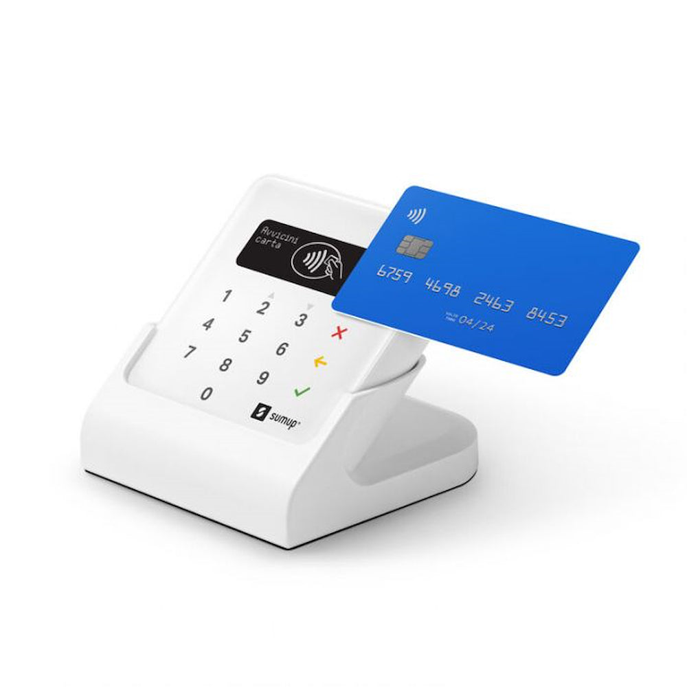 Sumup 800604901 Lettore Di Carte Pos Bt Air + Base Contactless Nfc Sumup 800604901 Lettore Di Carte Pos Bt Air + Base Contactless Nfc